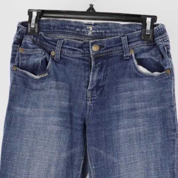7 For All Mankind Women's Crop Jeans Blue Size 28 - Picture 2 of 8